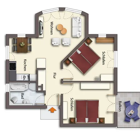 Lägenhet Brise Haus Buchenhof App 3
